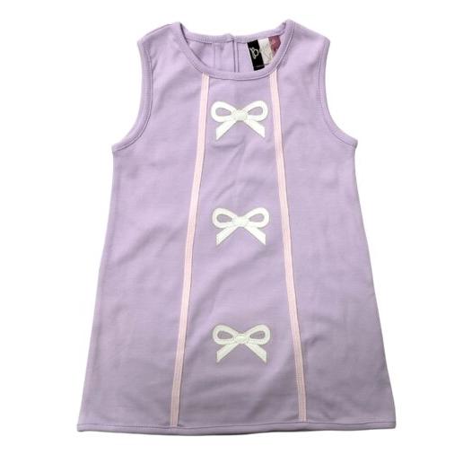 BANANA SPLIT Hadley Bow A-Line Dress- Lavender-BANANA SPLIT-Little Giant Kidz