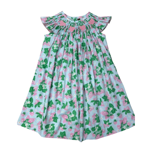 BANANA SPLIT Strawberry Picking Smocked Bishop-BANANA SPLIT-Little Giant Kidz