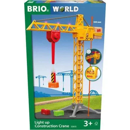 BRIO Construction Crane with Lights-BRIO-Little Giant Kidz