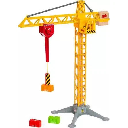 BRIO Construction Crane with Lights-BRIO-Little Giant Kidz