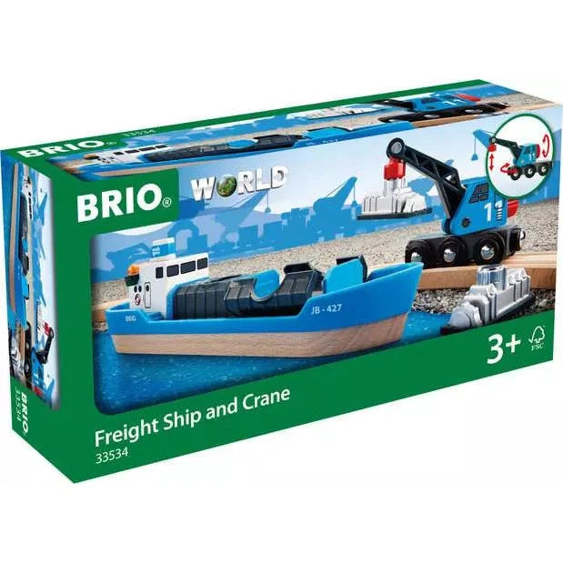 BRIO Freight Ship & Crane-BRIO-Little Giant Kidz
