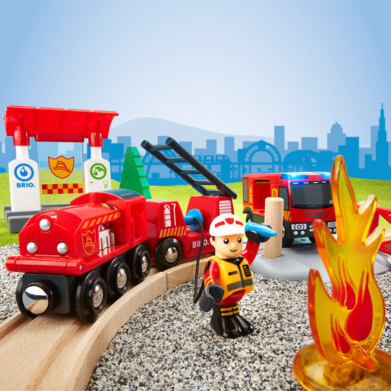 Brio 63381500 Rescue Firefighter Set Up BRIO World