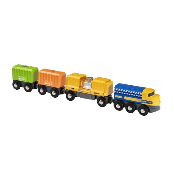 BRIO World Three-Wagon Cargo Train-BRIO-Little Giant Kidz