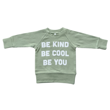 Baby Sprouts Boys Raglan Sweatshirt- Be Kind Be Cool Be You-Baby Sprouts-Little Giant Kidz