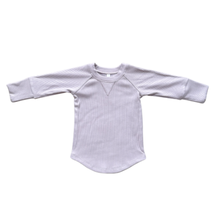 Baby Sprouts Girls Ribbed Top- Lavender Cloud-Baby Sprouts-Little Giant Kidz