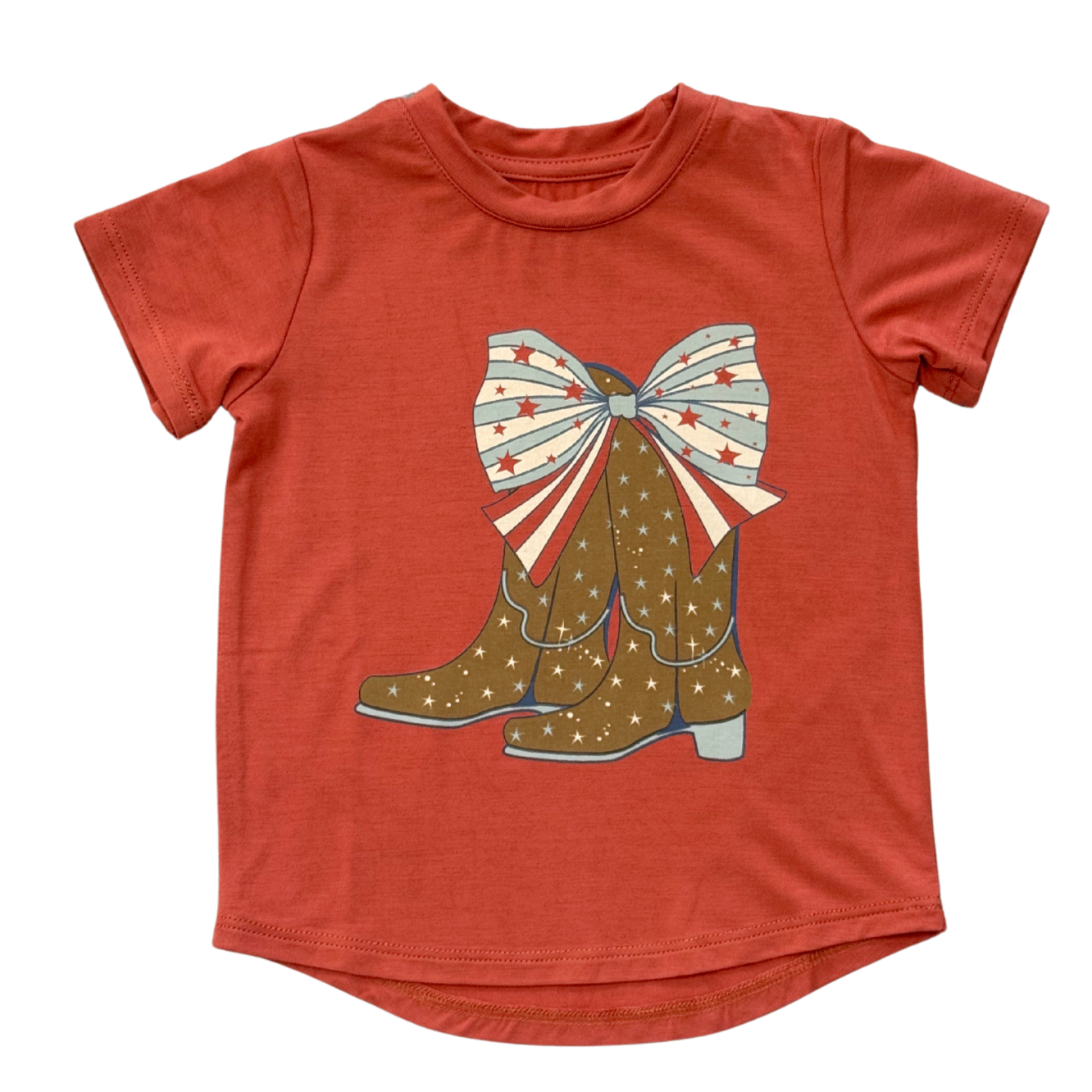 Baby Sprouts Girl's Short Sleeve Tee- Cowgirl Boots-Baby Sprouts-Little Giant Kidz