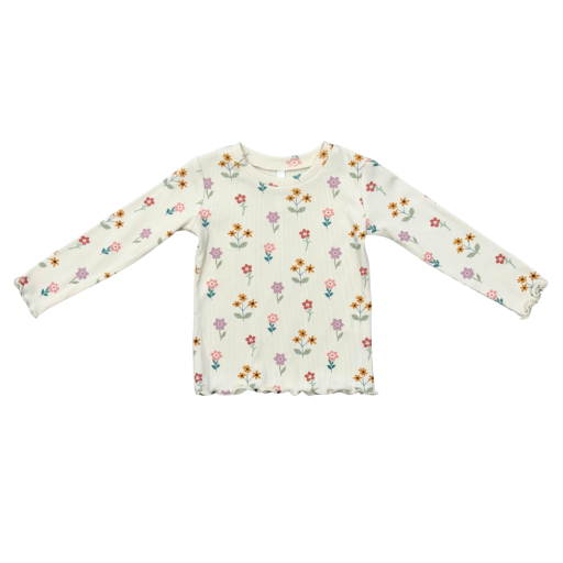 Baby Sprouts Lettuce Hem Tee Meadow Bloom-Baby Sprouts-Little Giant Kidz