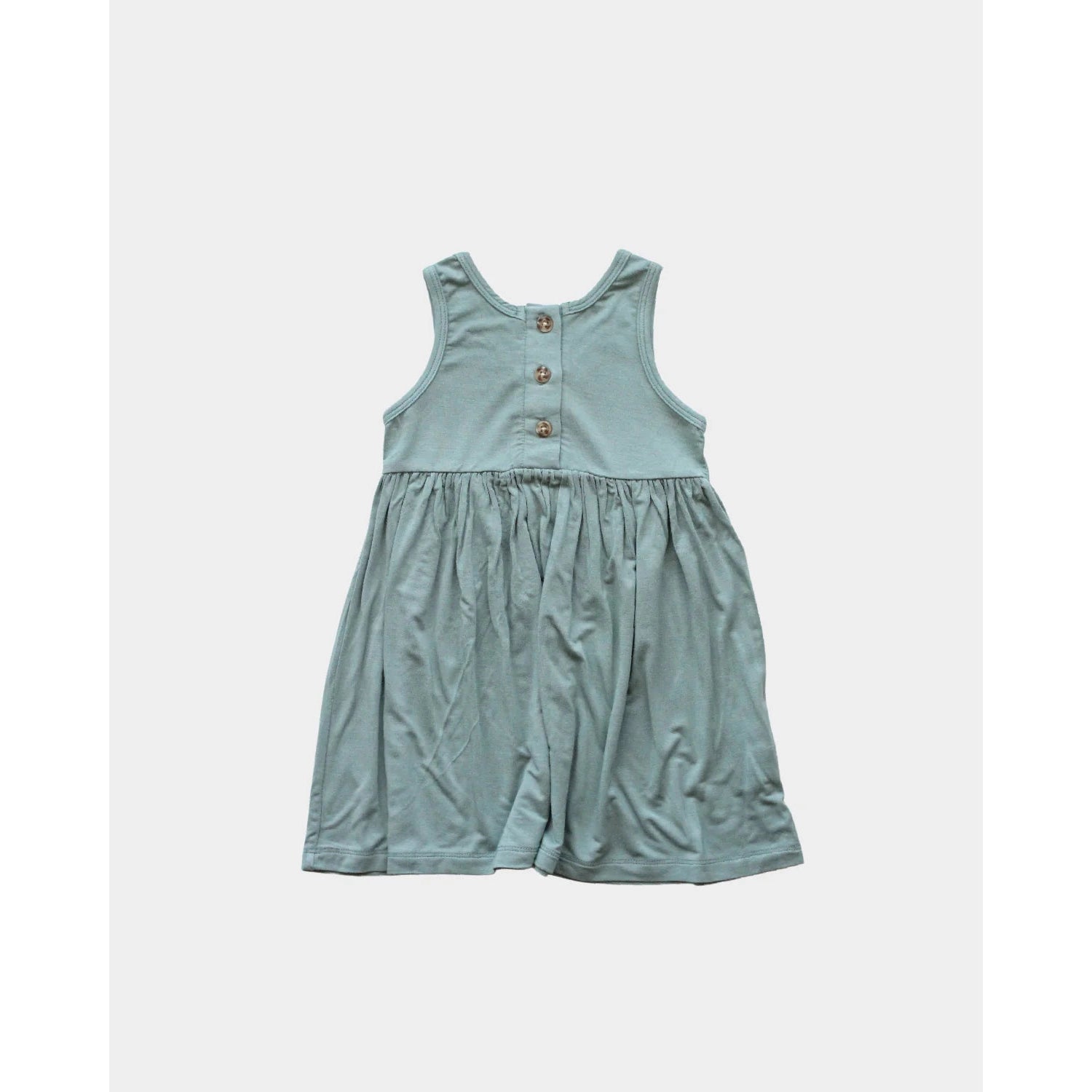 Baby Sprouts Teal Green Henley Tank Dress-Baby Sprouts-Little Giant Kidz