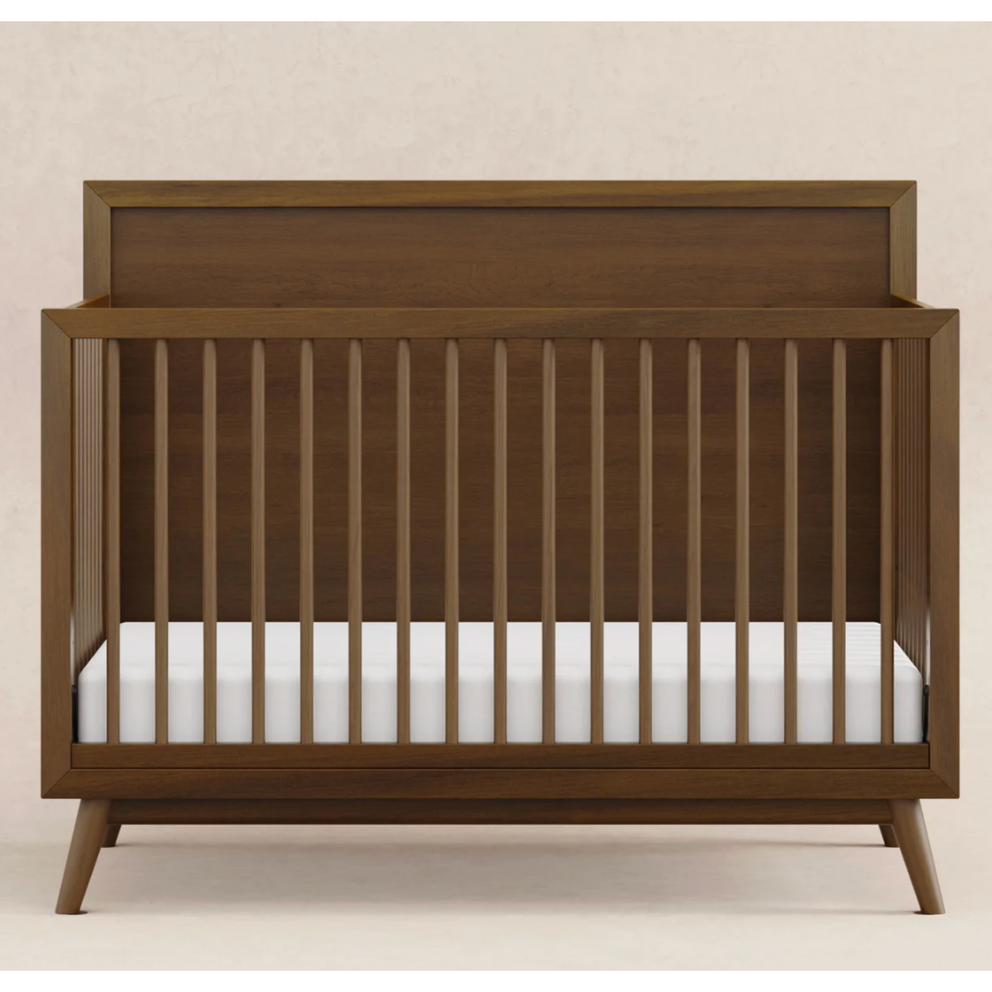 Babyletto Palma 4-in-1 Convertible Crib with Toddler Conversion Kit - Natural Walnut-BABYLETTO-Little Giant Kidz