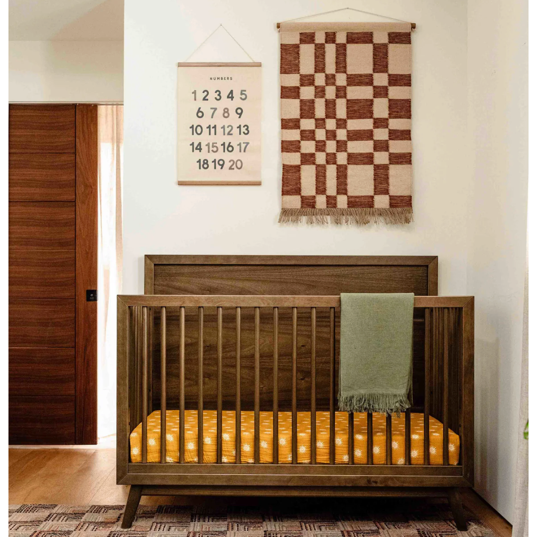 Babyletto Palma 4-in-1 Convertible Crib with Toddler Conversion Kit - Natural Walnut-BABYLETTO-Little Giant Kidz