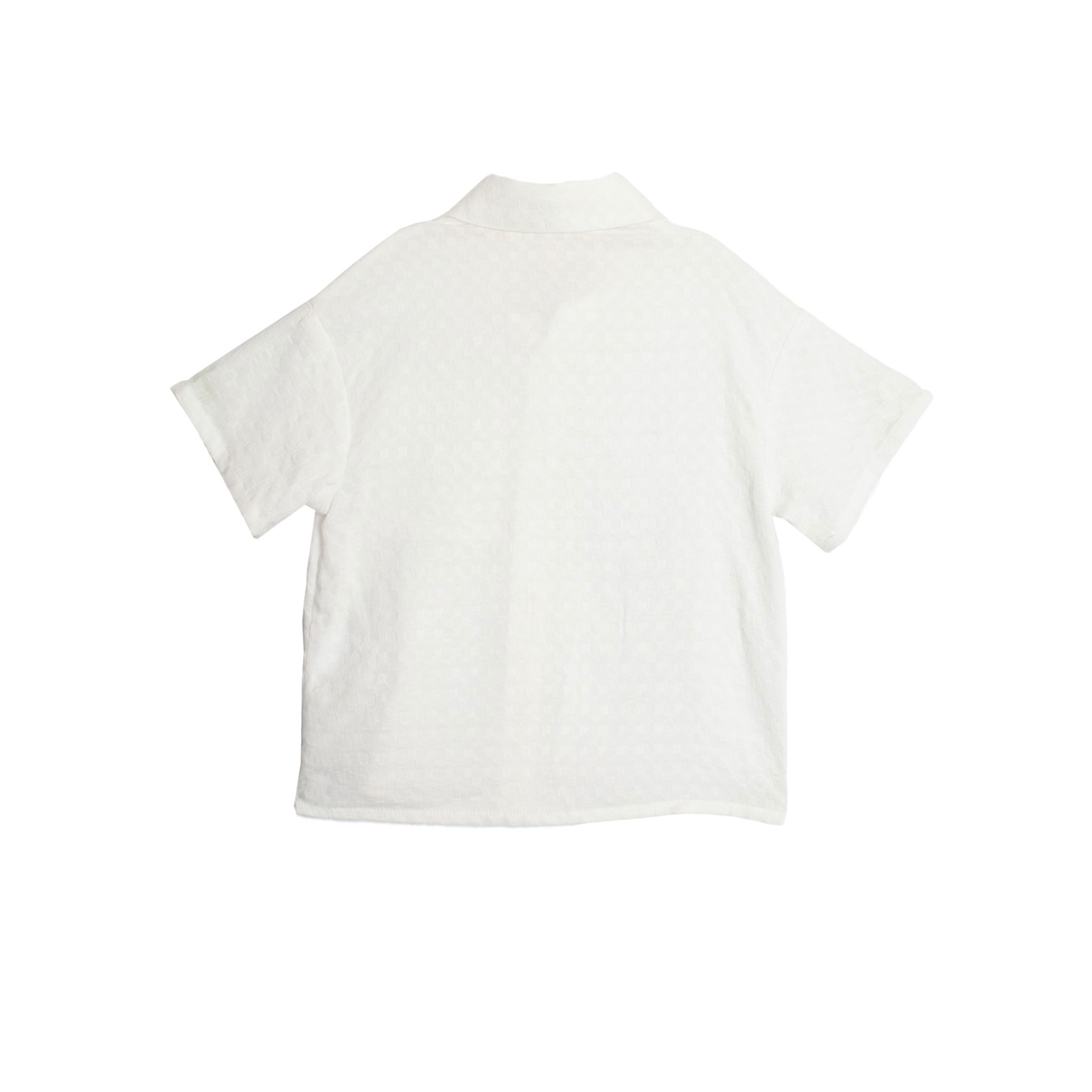 Beckett Bear White Gingham Dreams Button Top-MABEL+HONEY-Little Giant Kidz