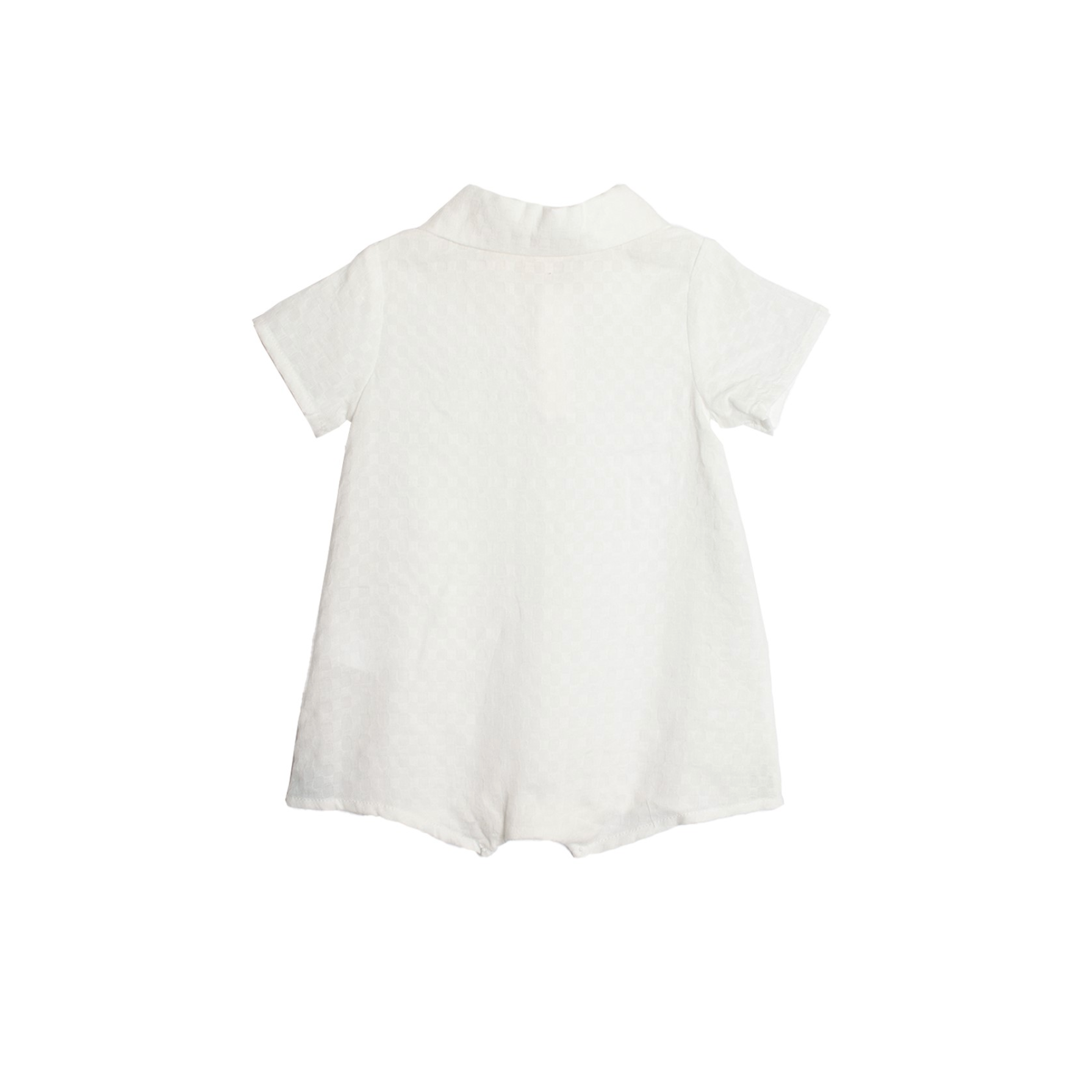 Beckett Bear White Gingham Dreams Romper-MABEL+HONEY-Little Giant Kidz