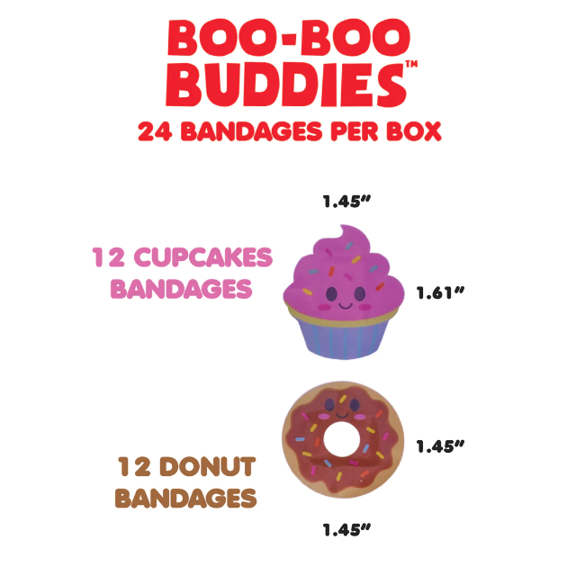 Boo-Boo Buddies Sterile Adhesive Bandages - Cupcake + Donut-BOO-BOO BUDDIES-Little Giant Kidz