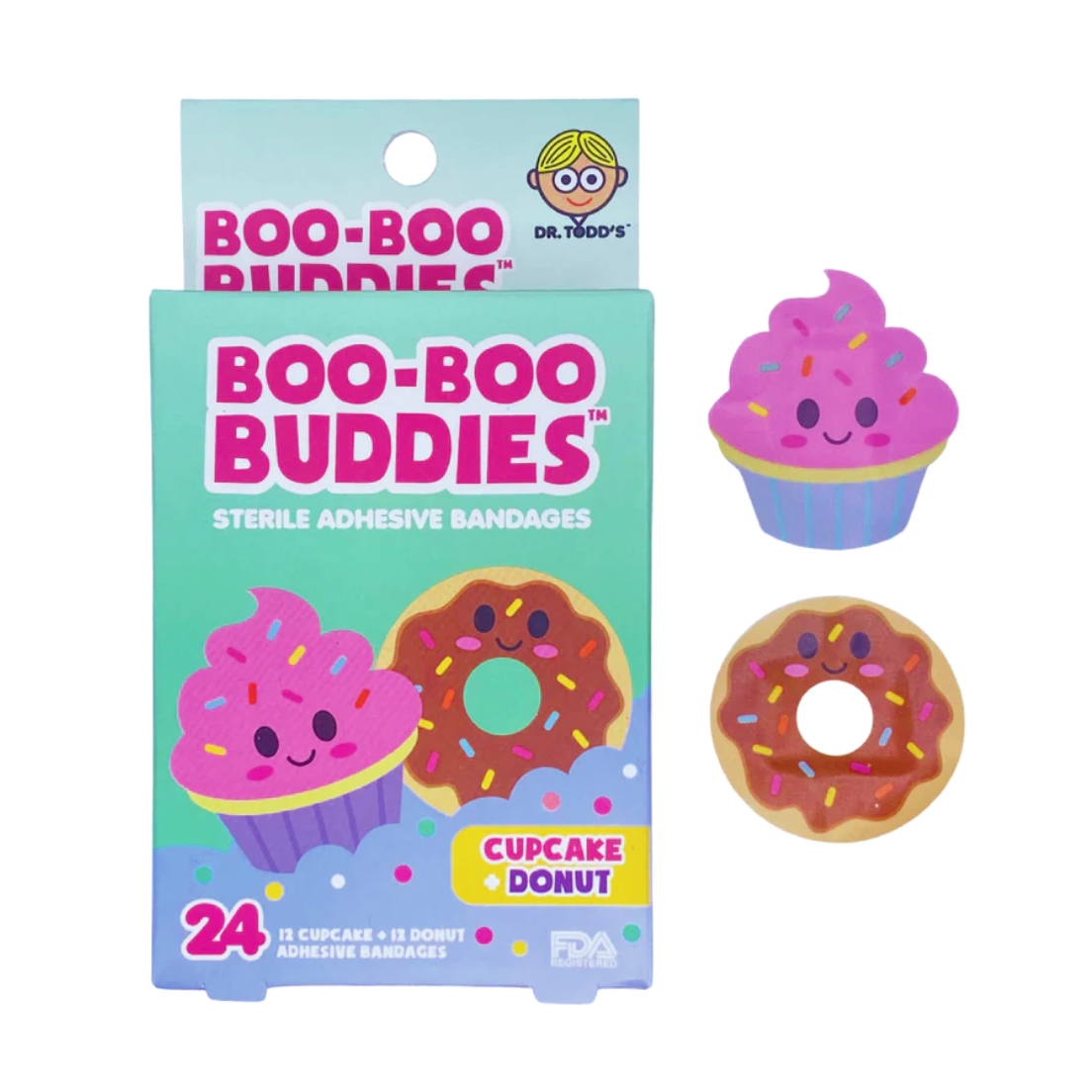 Boo-Boo Buddies Sterile Adhesive Bandages - Cupcake + Donut-BOO-BOO BUDDIES-Little Giant Kidz
