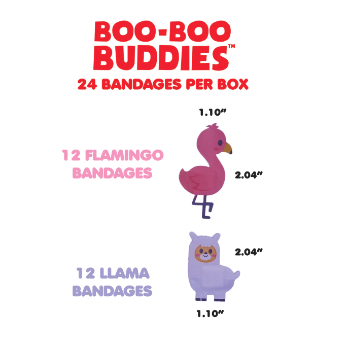 Boo-Boo Buddies Sterile Adhesive Bandages - Flamingo + Llama-BOO-BOO BUDDIES-Little Giant Kidz