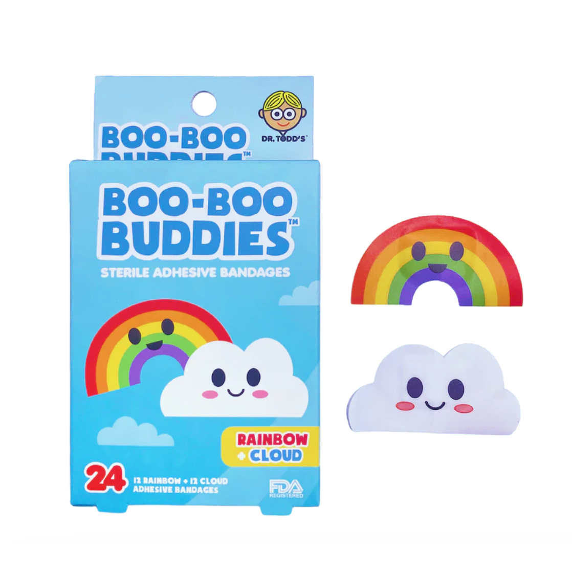 Boo-Boo Buddies Sterile Adhesive Bandages - Rainbow + Cloud-BOO-BOO BUDDIES-Little Giant Kidz