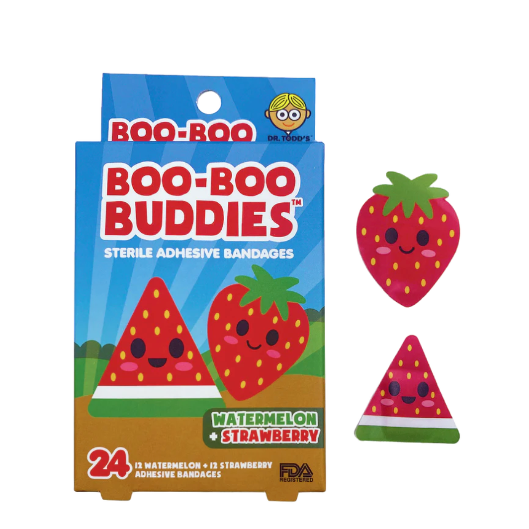 Boo-Boo Buddies Sterile Adhesive Bandages - Watermelon + Strawberry-BOO-BOO BUDDIES-Little Giant Kidz