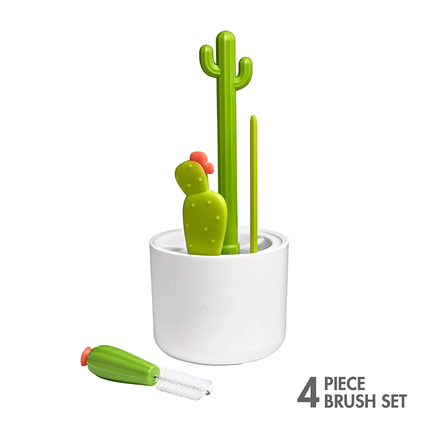 Boon CACTI 4-Piece Bottle Cleaning Brush Set - Green-BOON-Little Giant Kidz
