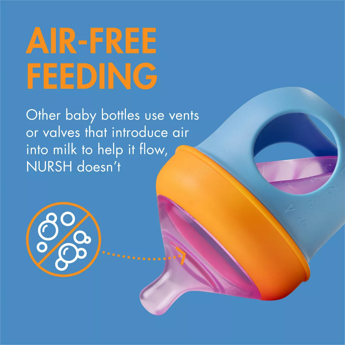 Boon NURSH Silicone Pouch Bottle 4oz (3-Pack) - Colorblock-BOON-Little Giant Kidz