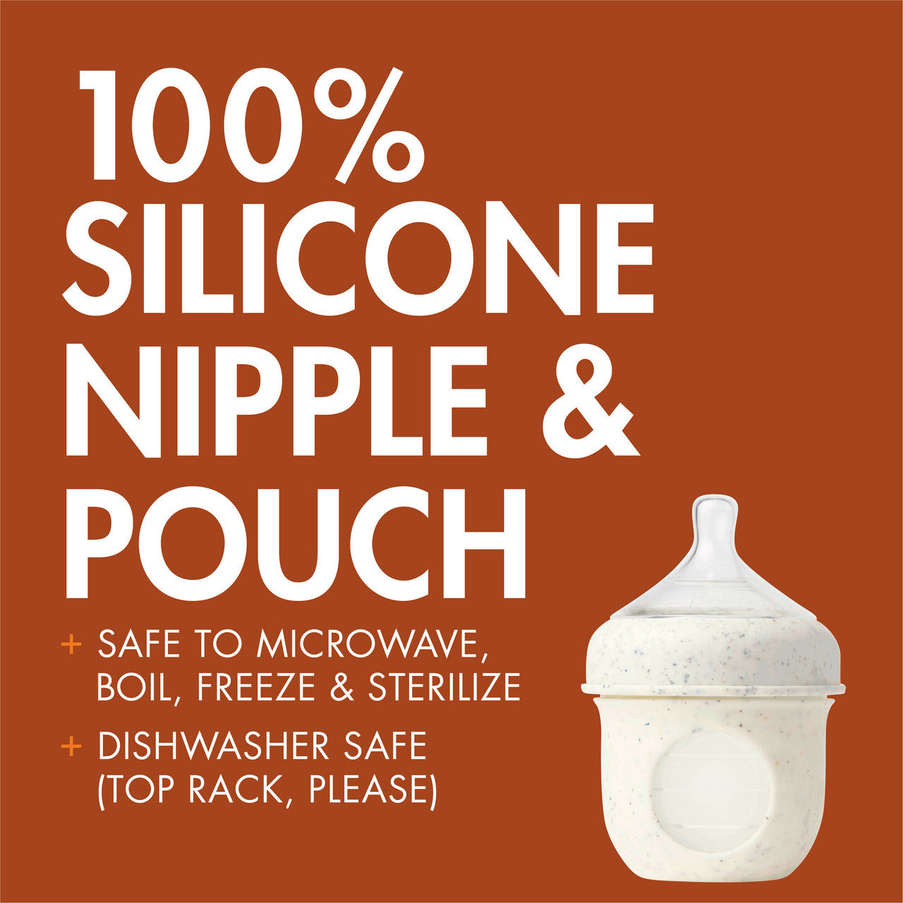 Boon NURSH Silicone Pouch Bottle 4oz (3-Pack) - Speckle-BOON-Little Giant Kidz