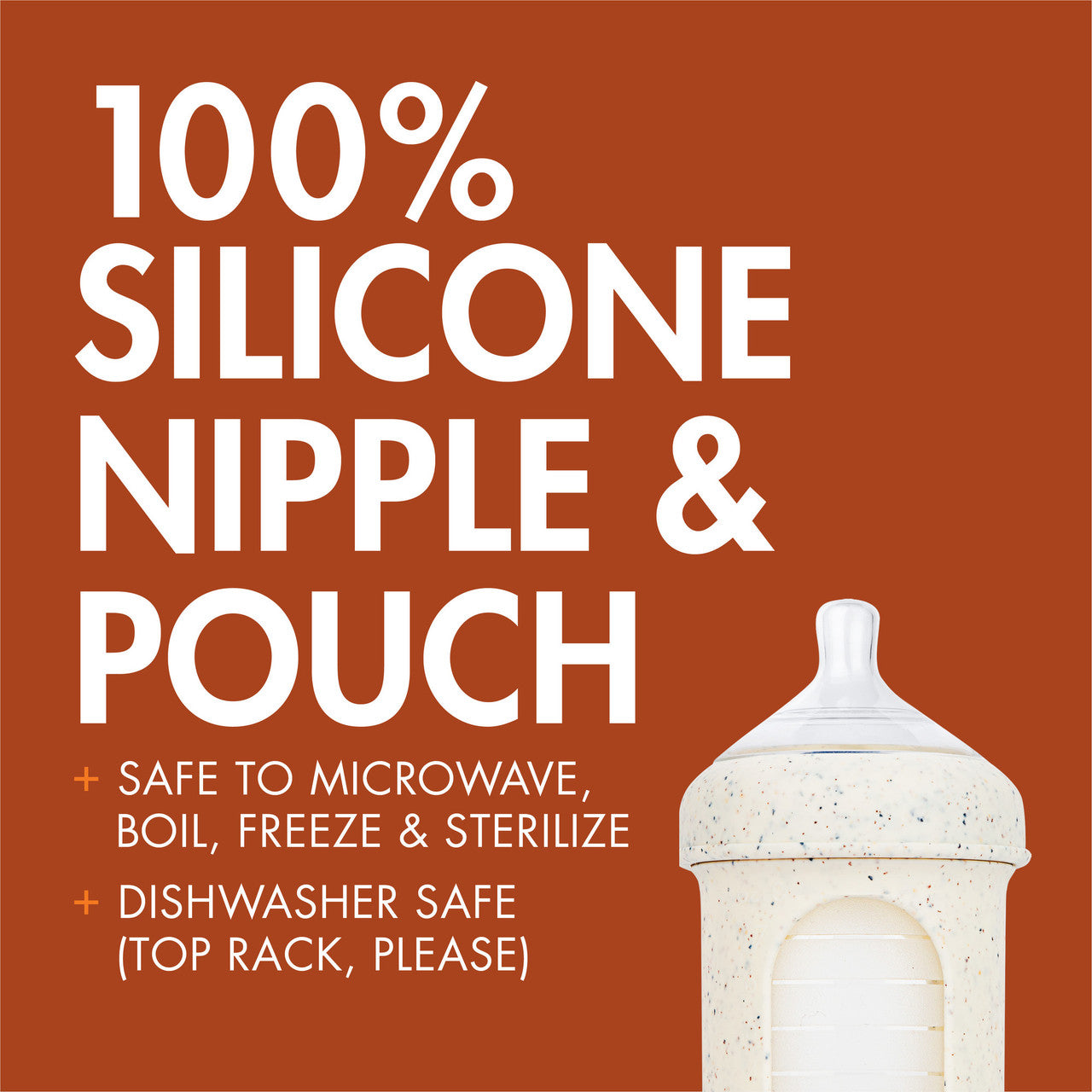 Boon NURSH Silicone Pouch Bottle 8oz (3-Pack) - Speckle-BOON-Little Giant Kidz