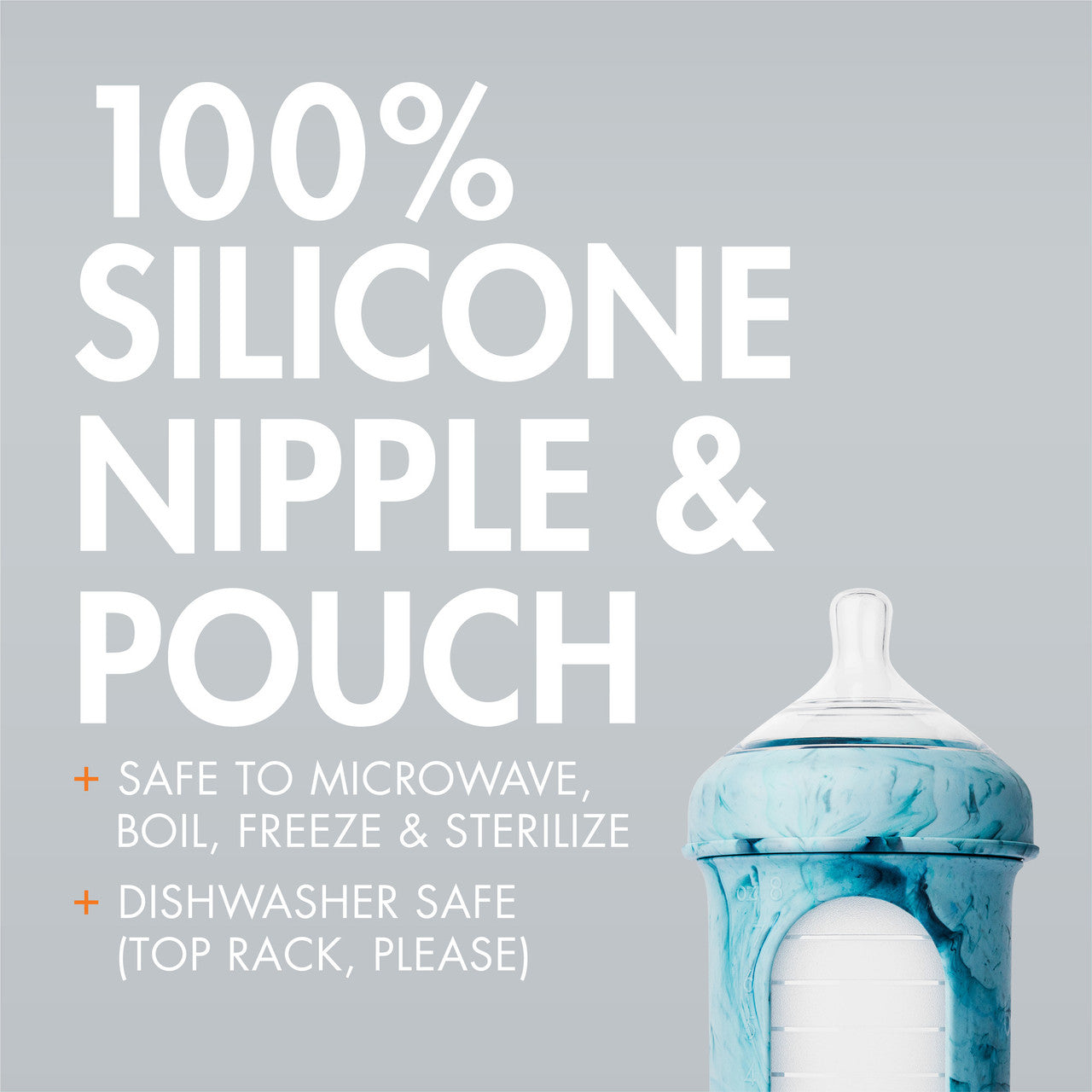 Boon NURSH Silicone Pouch Bottle 8oz (3-Pack) - Tie Dye-BOON-Little Giant Kidz