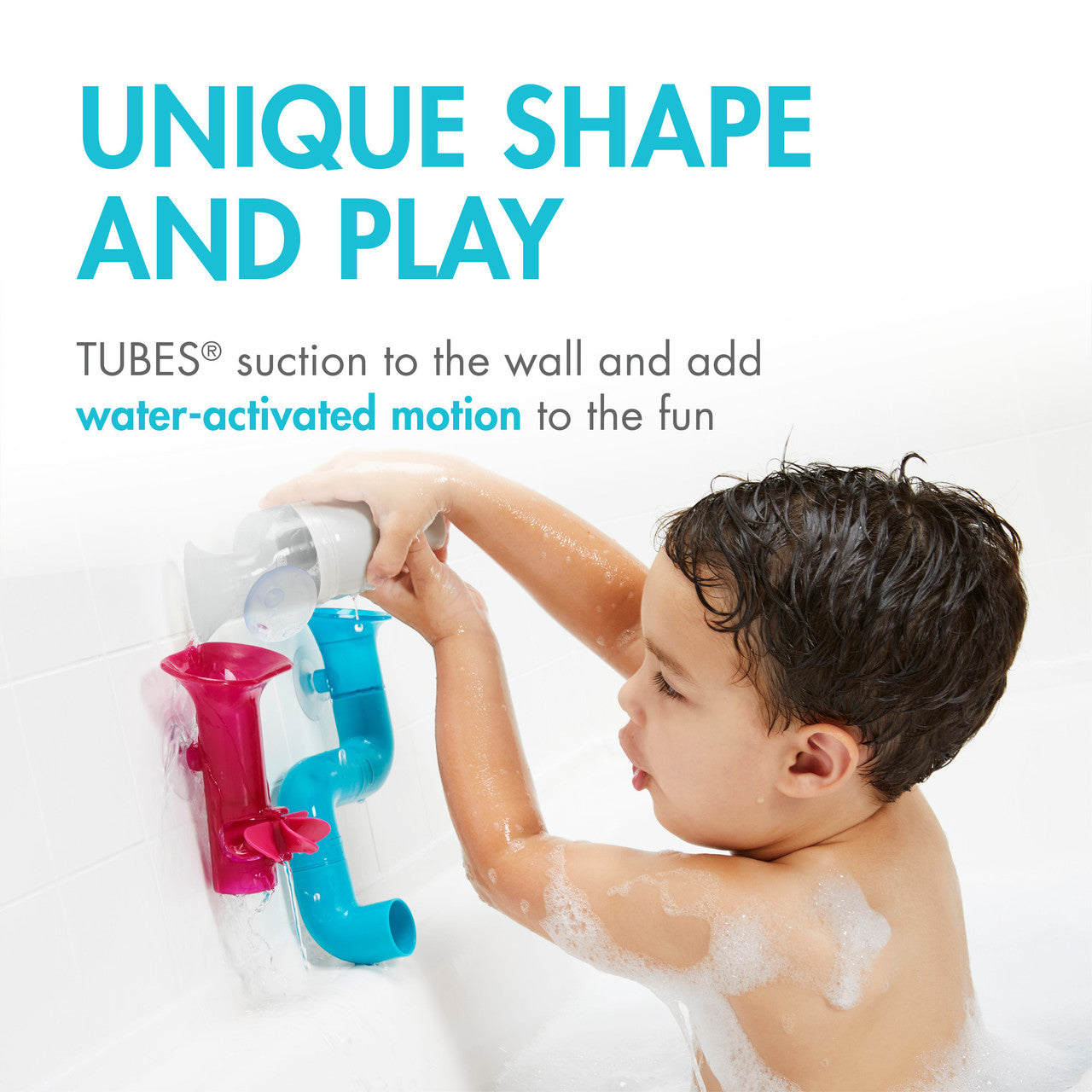 Boon TUBES Building Bath Toy Set - Blue/Multi-BOON-Little Giant Kidz