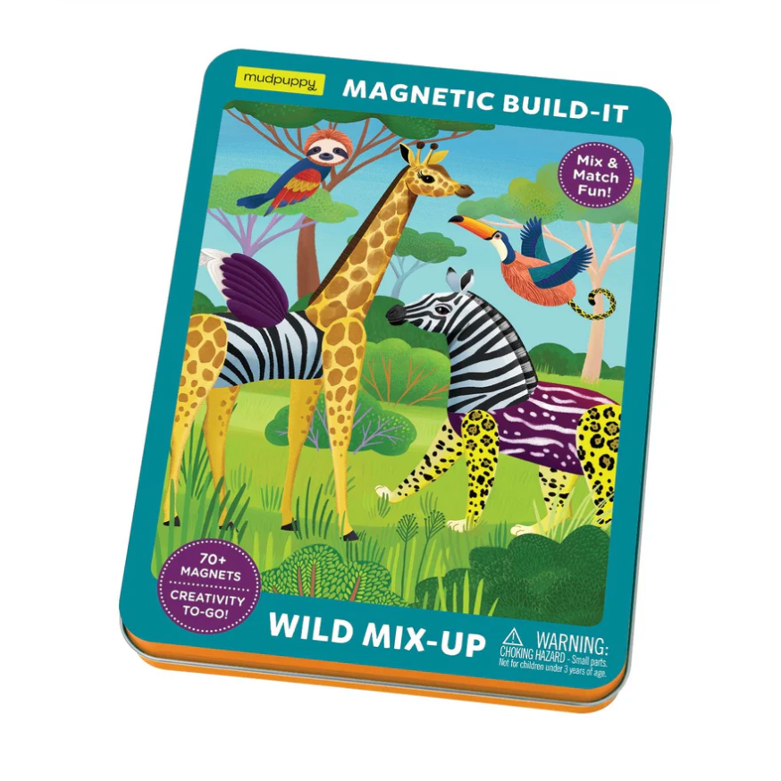 CHRONICLE BOOKS Magnet Tin Build Wild Mix-up-CHRONICLE BOOKS-Little Giant Kidz