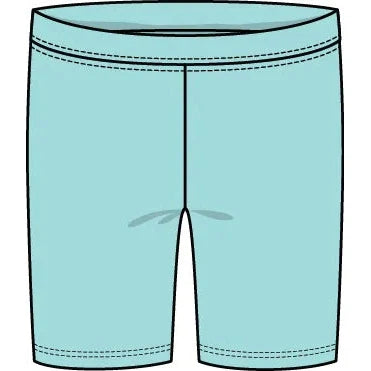 CR Kids Girls Bike Shorts - Light Turquoise-CR KIDS-Little Giant Kidz