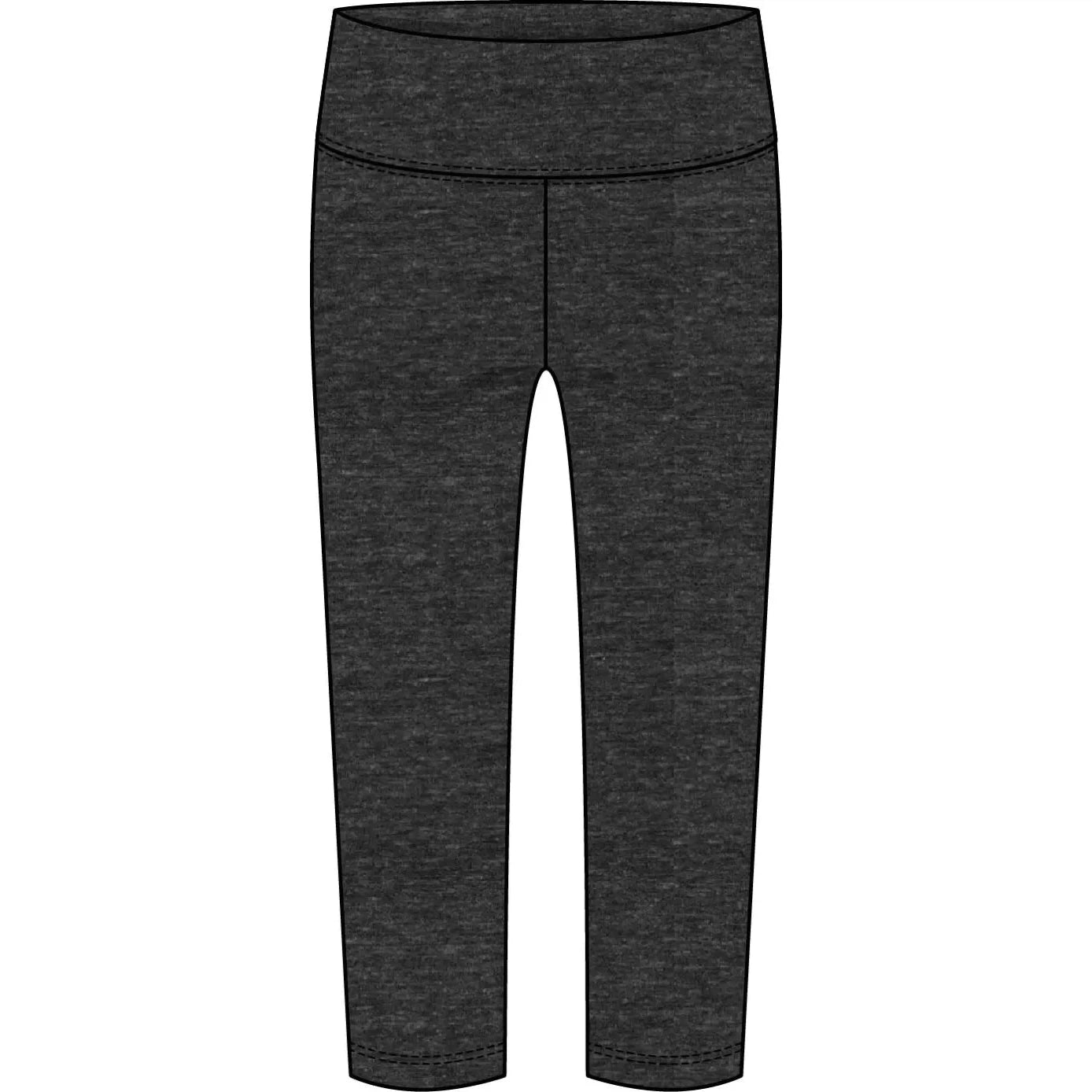 CR Kids Heather Charcoal Basic High Waist Legging-CR KIDS-Little Giant Kidz