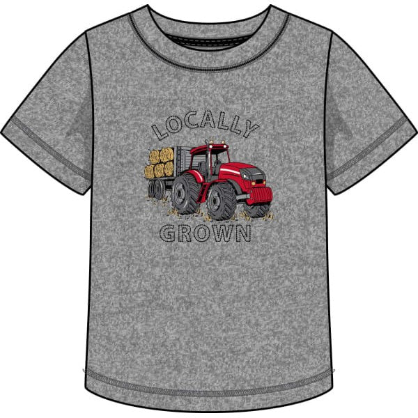 CR Sports Grey Locally Grown Tractor Tee-CR SPORTS-Little Giant Kidz