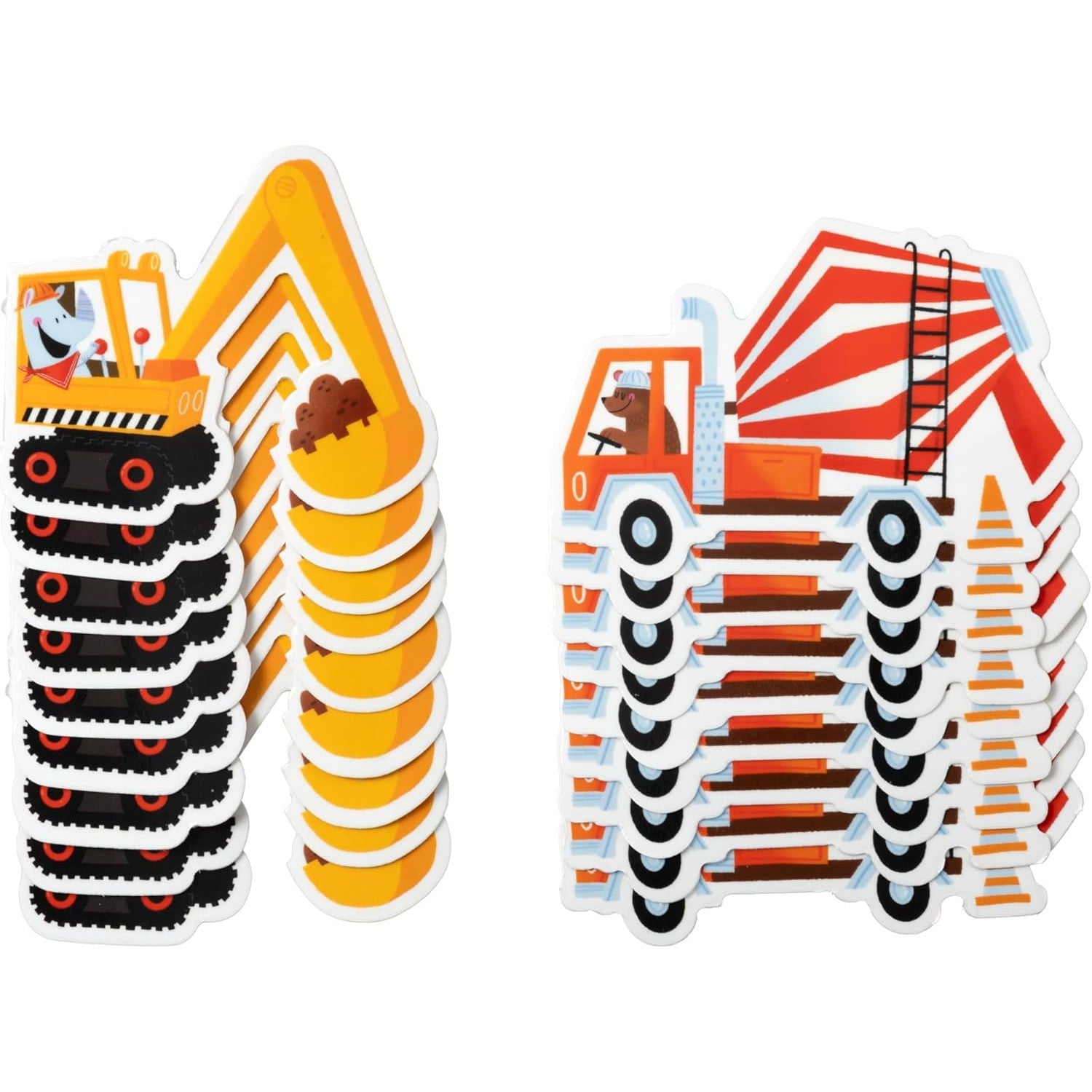 C.R. Gibson Diecut Vinyl Decals- Truck & Digger-CR GIBSON-Little Giant Kidz