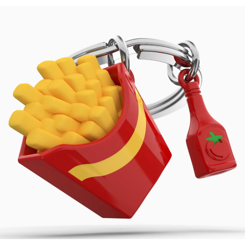 Chocli French Fries & Ketchup Keychain-Chocli-Little Giant Kidz