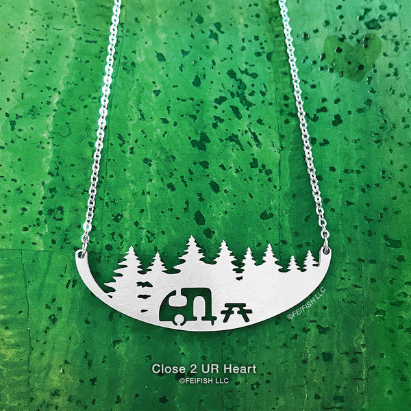 Close 2 UR Heart Stainless Steel Necklace - Camper-Close 2 UR Heart-Little Giant Kidz