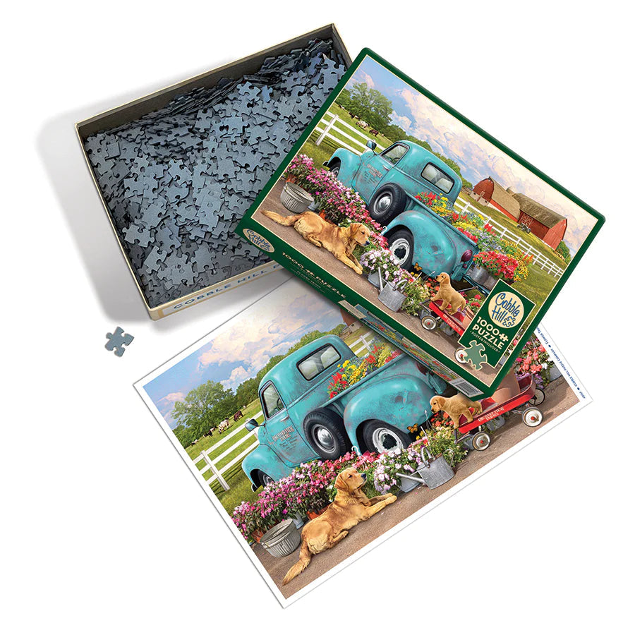Cobble Hill 1000 Piece (Family) Puzzle - Flower Truck-COBBLE HILL PUZZLE CO-Little Giant Kidz