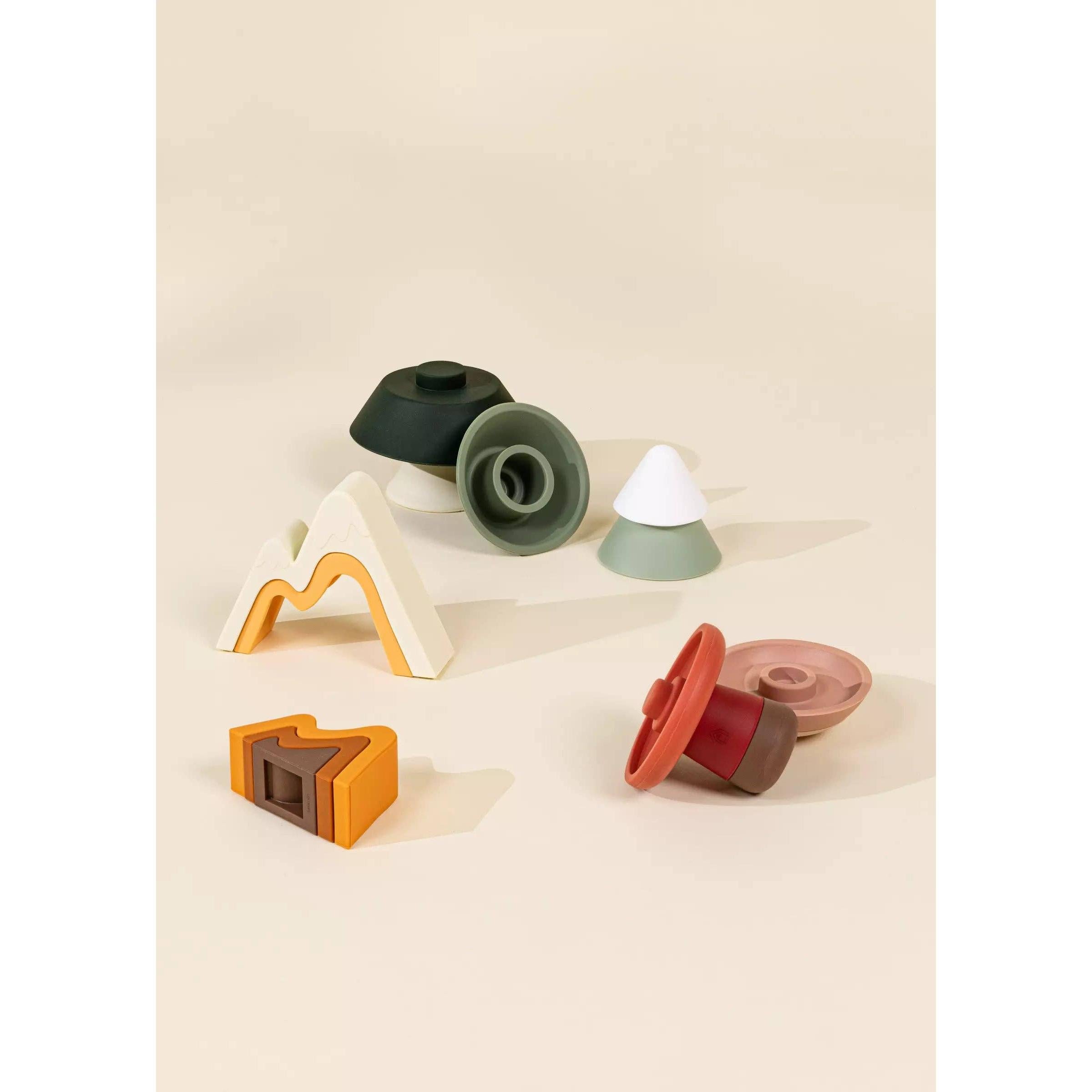 Coco Village - Silicone Stackable Forest Set (16 pcs)-Coco Village-Little Giant Kidz
