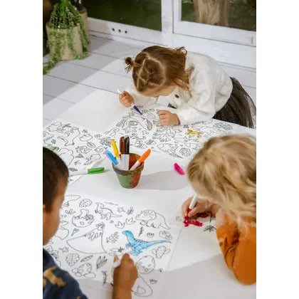 Coco Village Silicone Washable Coloring Placemats & Markers-Coco Village-Little Giant Kidz