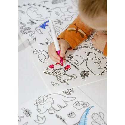 Coco Village Silicone Washable Coloring Placemats & Markers-Coco Village-Little Giant Kidz