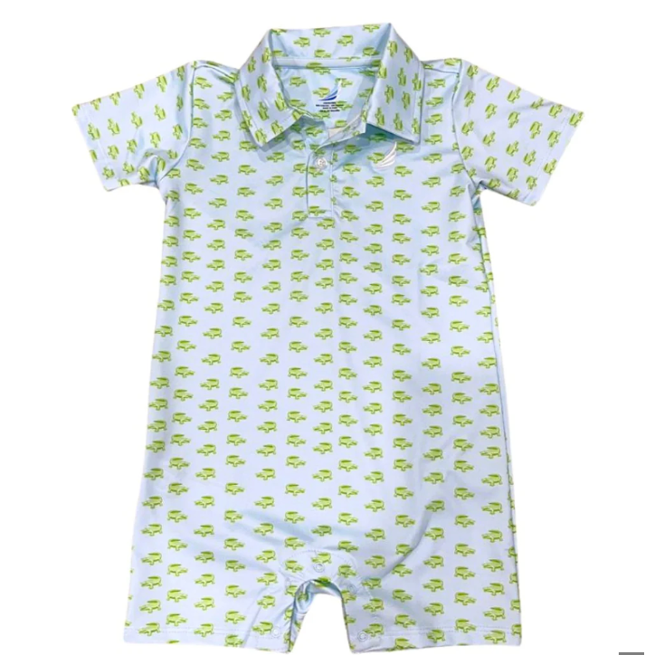 Coolybri Banks- Performance Polo Romper- Alligator-Coolybri-Little Giant Kidz