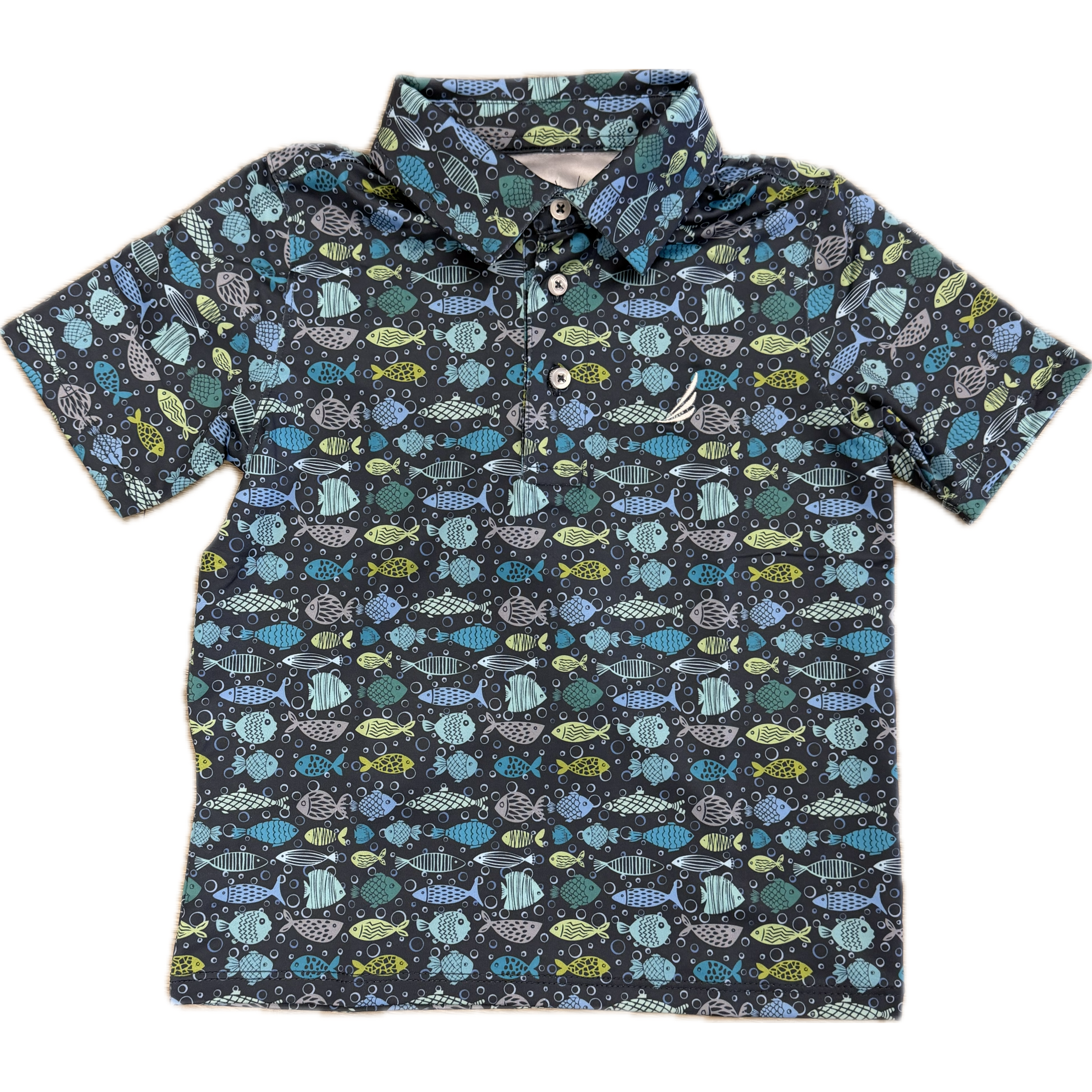 Coolybri Miles- Performance Short Sleeve Polo- Fish-Coolybri-Little Giant Kidz