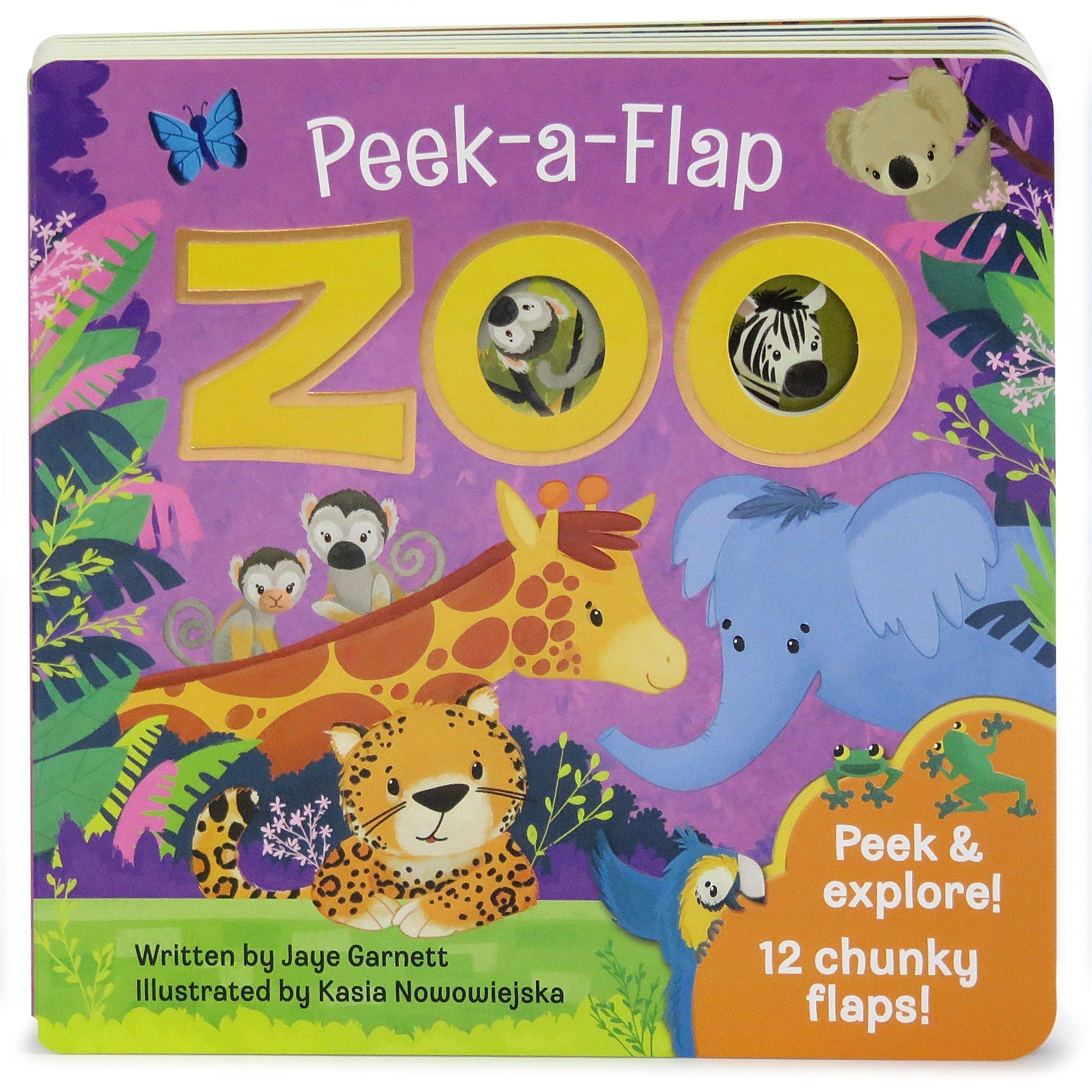 Cottage Door Press: Peek-a-Flap Zoo Board Book-COTTAGE DOOR PRESS-Little Giant Kidz