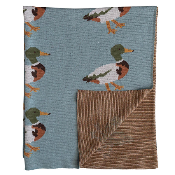 Creative Co-Op Cotton Knit Baby Blanket - Ducks-COOP-Little Giant Kidz