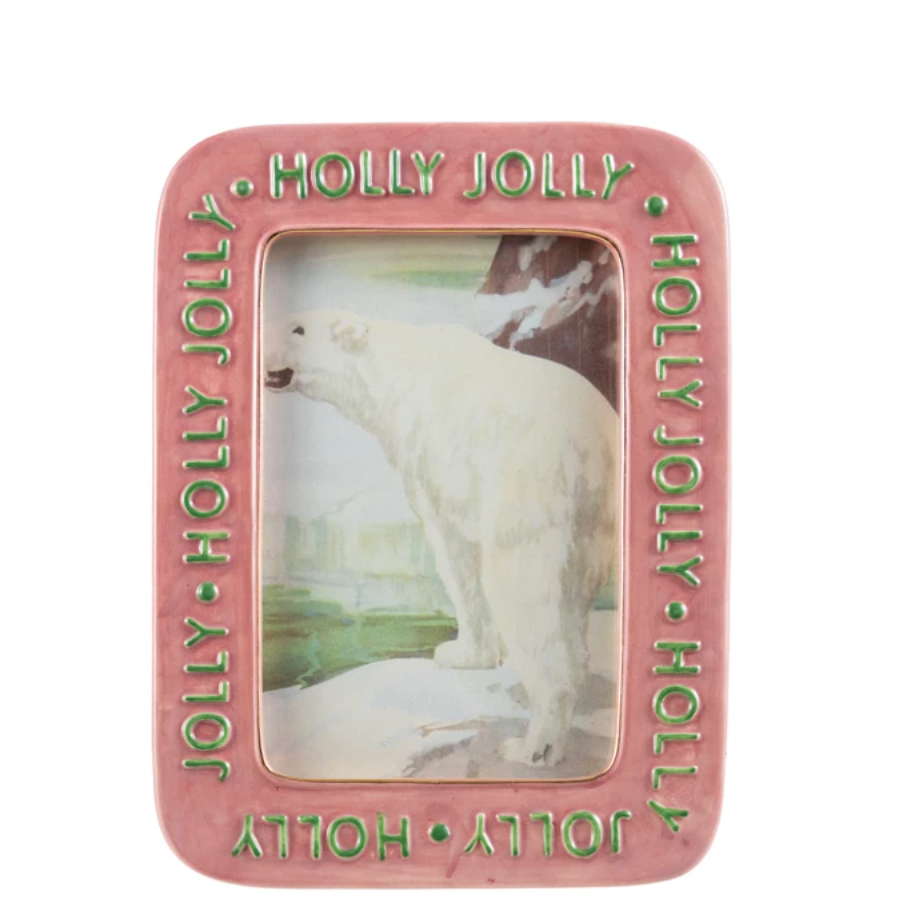 Creative Co-Op Hand-Painted Embossed Stoneware Photo Frame (Holds 4" x 6" Photo)-COOP-Little Giant Kidz