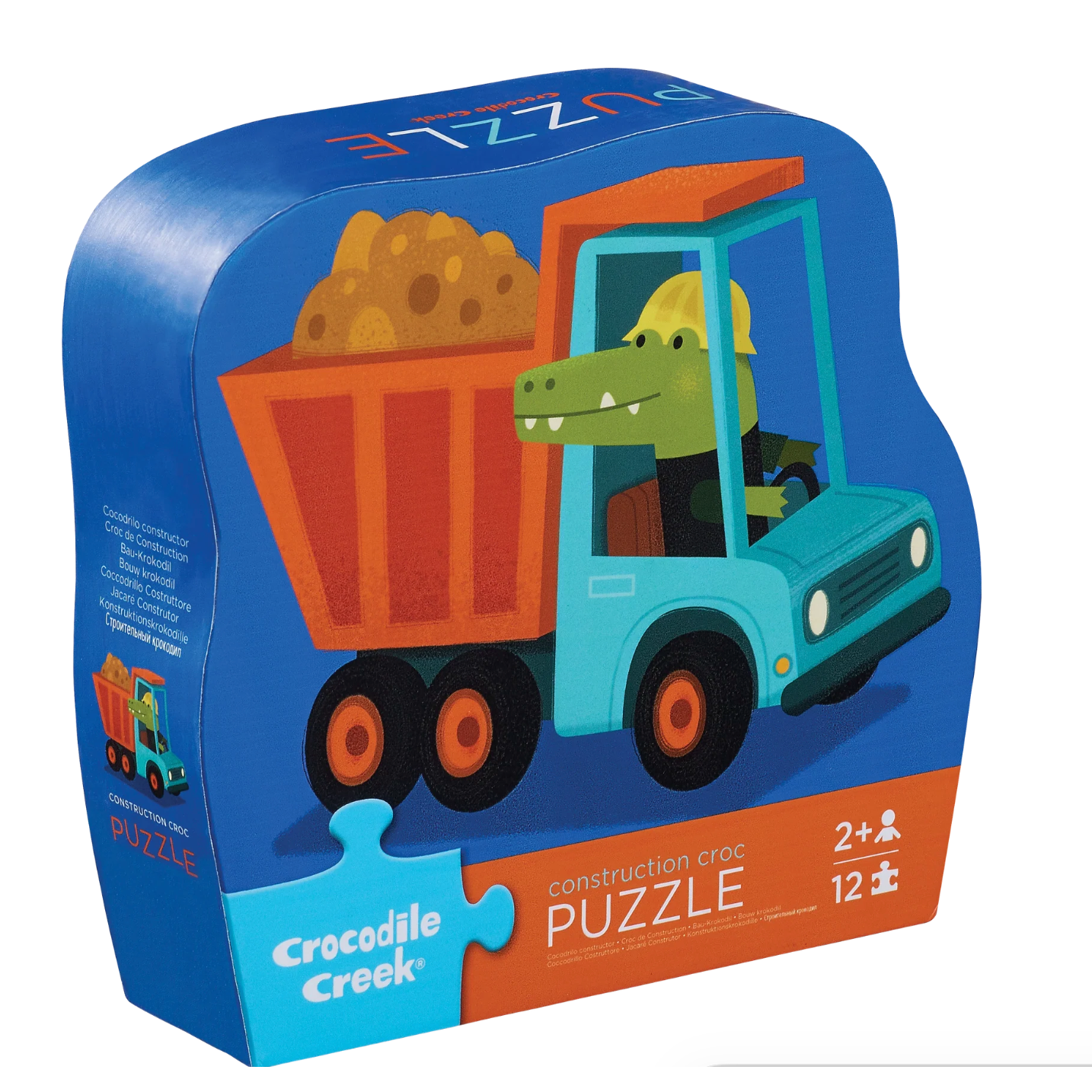 Crocodile Creek 12-pc Shaped Box Puzzle/Construction Croc-Crocodile Creek-Little Giant Kidz