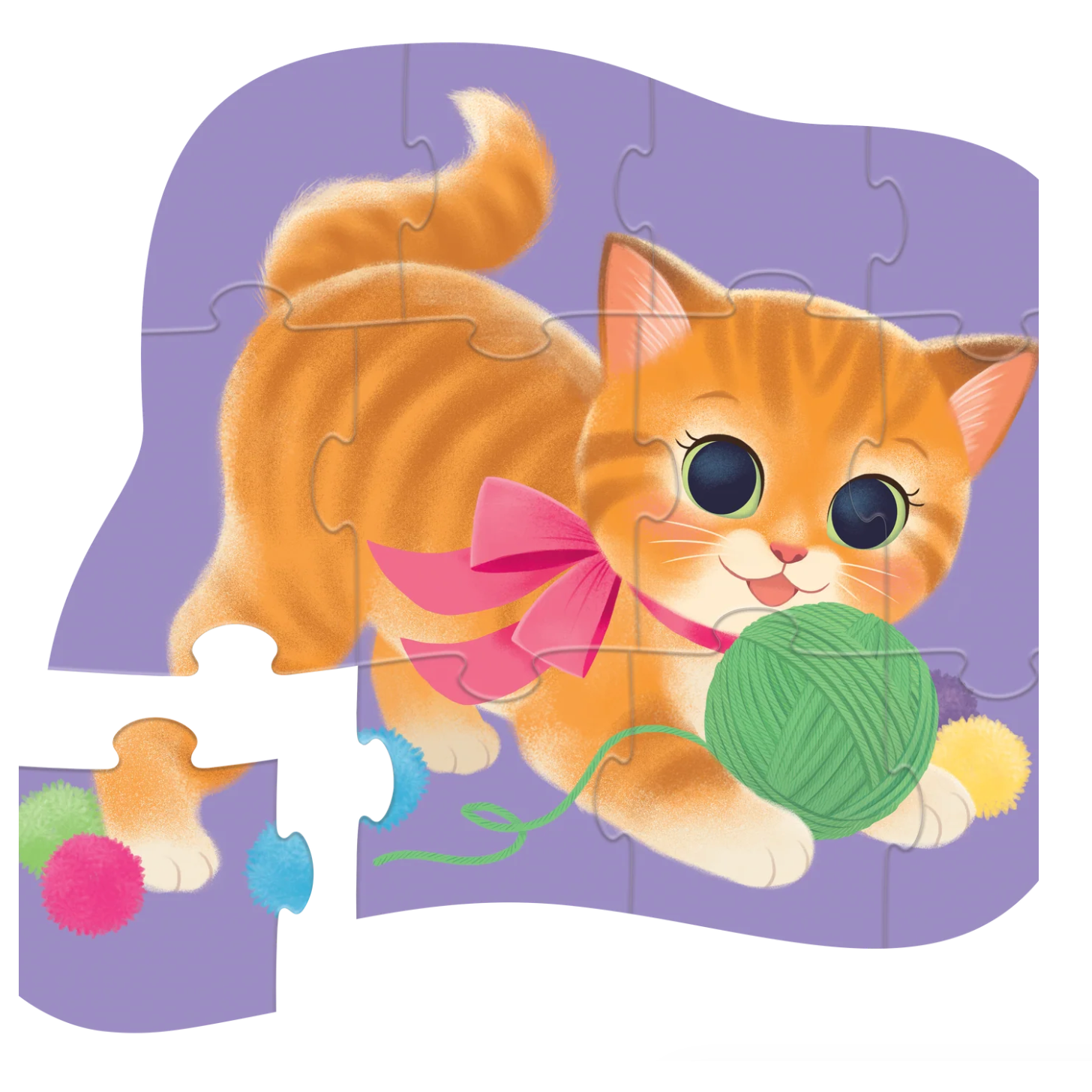 Crocodile Creek 12-pc Shaped Box Puzzle/Kitten-Crocodile Creek-Little Giant Kidz