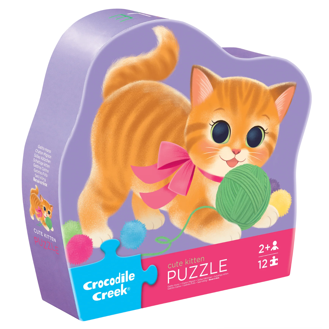 Crocodile Creek 12-pc Shaped Box Puzzle/Kitten-Crocodile Creek-Little Giant Kidz