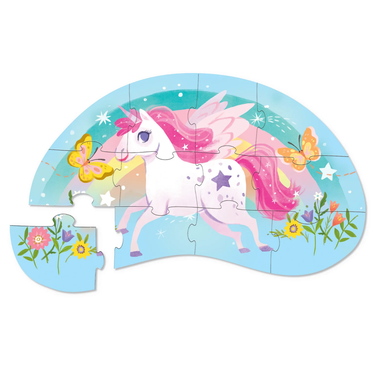 Crocodile Creek 12-pc Shaped Box Puzzle/Sweet Unicorn-Crocodile Creek-Little Giant Kidz