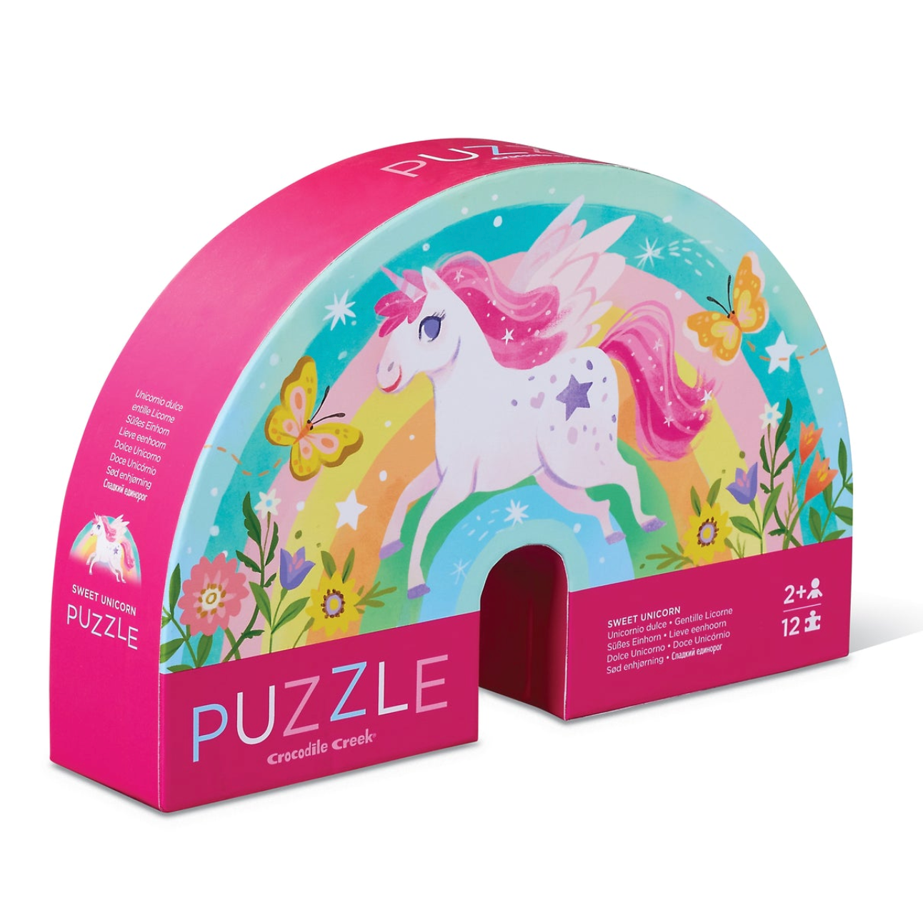 Crocodile Creek 12-pc Shaped Box Puzzle/Sweet Unicorn-Crocodile Creek-Little Giant Kidz