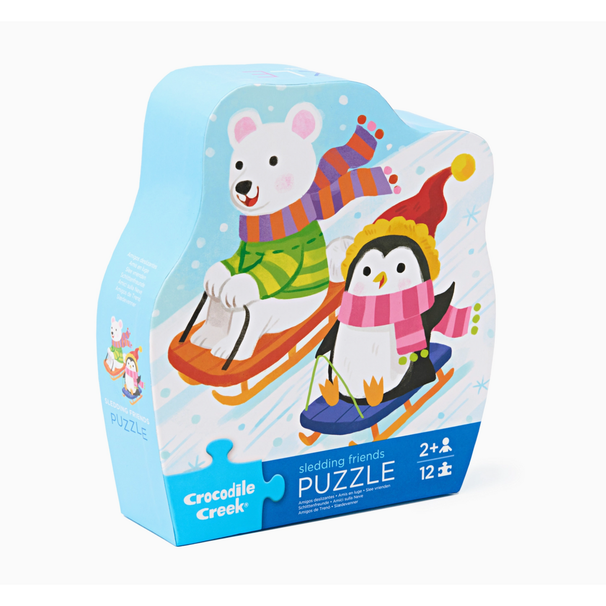 Crocodile Creek 12-pc Sledding Friends Puzzle-Crocodile Creek-Little Giant Kidz