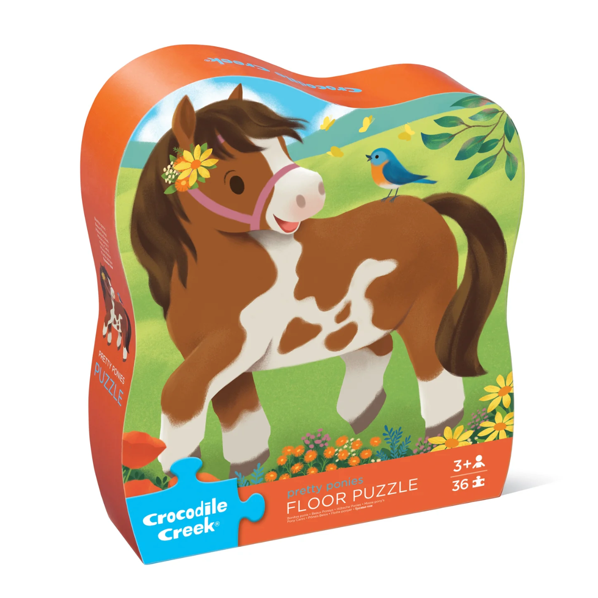 Crocodile Creek 36-pc Shaped Box Puzzle/Pretty Ponies-Crocodile Creek-Little Giant Kidz